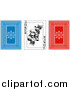 Vector Illustration of Blue Red and Joker Playing Cards by AtStockIllustration