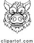 Vector Illustration of Boar Wild Hog Razorback Warthog Mascot Pig by AtStockIllustration