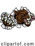 Vector Illustration of Boar Wild Hog Razorback Warthog Pig Gaming Mascot by AtStockIllustration
