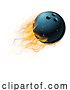 Vector Illustration of Bowling Ball with Flame or Fire Concept by AtStockIllustration