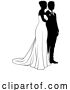 Vector Illustration of Bride and Groom Couple Wedding Dress Silhouettes by AtStockIllustration