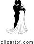 Vector Illustration of Bride and Groom Couple Wedding Dress Silhouettes by AtStockIllustration