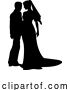 Vector Illustration of Bride and Groom Couple Wedding Dress Silhouettes by AtStockIllustration