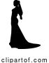 Vector Illustration of Bride Bridal Wedding Dress Silhouette Lady Design by AtStockIllustration