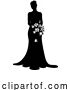 Vector Illustration of Bride Bridal Wedding Dress Silhouette Lady Design by AtStockIllustration