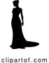 Vector Illustration of Bride Bridal Wedding Dress Silhouette Lady Design by AtStockIllustration