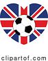 Vector Illustration of British UK Union Jack Flag Soccer Football Heart by AtStockIllustration