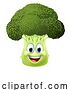 Vector Illustration of Broccoli Vegetable Character Emoji Mascot by AtStockIllustration