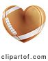 Vector Illustration of Brown American Football Heart by AtStockIllustration