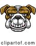 Vector Illustration of Bulldog Mascot Cute Happy Character by AtStockIllustration