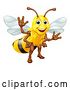 Vector Illustration of Bumble Honey Bee Bumblebee Character by AtStockIllustration