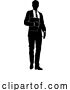 Vector Illustration of Business People Guy with Clipboard Silhouette by AtStockIllustration