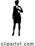 Vector Illustration of Business People Lady with Clipboard Silhouette by AtStockIllustration