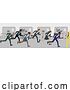 Vector Illustration of Business People Running Race Finish Line Concept by AtStockIllustration