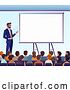 Vector Illustration of Businessman Talk Seminar Class Team Presentation by AtStockIllustration