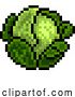 Vector Illustration of Cabbage or Sprout Eight Bit Pixel Art Game Icon by AtStockIllustration