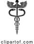 Vector Illustration of Caduceus Vintage Doctor Medical Snakes Symbol by AtStockIllustration