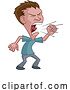 Vector Illustration of Cartoon Angry Stressed Guy or Bully Shouting by AtStockIllustration