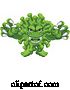Vector Illustration of Cartoon Bacteria Virus Evil Microbe Monster Cartoon by AtStockIllustration