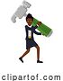 Vector Illustration of Cartoon Black Businesswoman with Giant Hammer Concept by AtStockIllustration