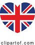 Vector Illustration of Cartoon British UK Union Jack Flag Heart Concept by AtStockIllustration
