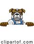 Vector Illustration of Cartoon Bulldog Mascot Plumber Mechanic Handyman Worker by AtStockIllustration