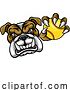Vector Illustration of Cartoon Bulldog Softball Animal Sports Team Mascot by AtStockIllustration