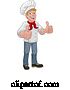 Vector Illustration of Cartoon Chef Cook Baker Thumbs up Character by AtStockIllustration