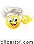 Vector Illustration of Cartoon Chef Emoticon Cook Face by AtStockIllustration