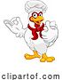 Vector Illustration of Cartoon Chicken Chef Rooster Cockerel Perfect Cartoon by AtStockIllustration