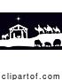 Vector Illustration of Cartoon Christmas Nativity Scene Bethlehem Manger Wise Men by AtStockIllustration