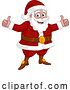 Vector Illustration of Cartoon Christmas Santa Claus Giving Thumbs up by AtStockIllustration