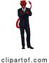 Vector Illustration of Cartoon Devil Evil Business Man in Suit by AtStockIllustration