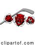 Vector Illustration of Cartoon Devil Satan Ice Hockey Sports Mascot Cartoon by AtStockIllustration