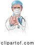 Vector Illustration of Cartoon Doctor Pointing Your Country Needs Wants You by AtStockIllustration