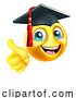 Vector Illustration of Cartoon Education School College Graduate Emoji Emoticon by AtStockIllustration