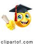 Vector Illustration of Cartoon Education School College Graduate Emoji Emoticon by AtStockIllustration