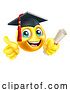 Vector Illustration of Cartoon Education School College Graduate Emoji Emoticon by AtStockIllustration