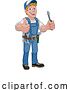 Vector Illustration of Cartoon Electrician Handyman Plumber Mechanic by AtStockIllustration