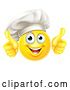 Vector Illustration of Cartoon Emoji Chef Cook Thumbs up by AtStockIllustration