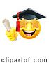 Vector Illustration of Cartoon Emoji Graduate College Star Eyes Emoticon by AtStockIllustration