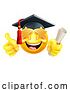 Vector Illustration of Cartoon Emoji Graduate College Star Eyes Emoticon by AtStockIllustration