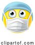 Vector Illustration of Cartoon Emoticon Emoji PPE Doctor Nurse Medical Mask Icon by AtStockIllustration