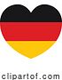 Vector Illustration of Cartoon German Germany Flag Heart Concept by AtStockIllustration