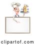 Vector Illustration of Cartoon Hotdog Chef Pointing by AtStockIllustration
