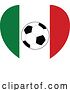 Vector Illustration of Cartoon Italy Italian Flag Soccer Football Heart by AtStockIllustration