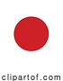 Vector Illustration of Cartoon Japan Japanese Flag Heart Concept by AtStockIllustration