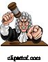 Vector Illustration of Cartoon Judge Character by AtStockIllustration
