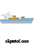 Vector Illustration of Cartoon Logistics Cargo Container Ship Concept by AtStockIllustration