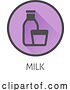 Vector Illustration of Cartoon Milk Dairy Lactose Bottle Glass Food Allergy Icon by AtStockIllustration